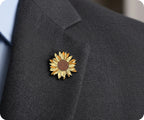 Sunflower flower Pin Badge
