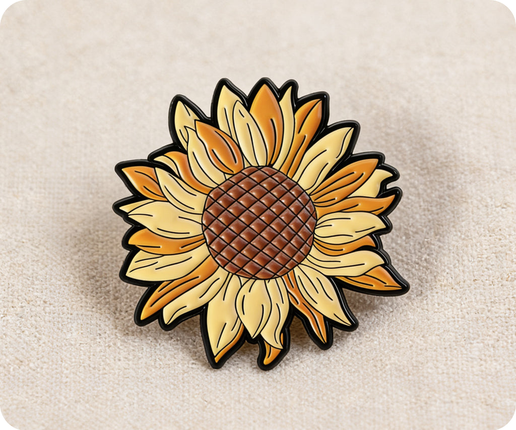 Sunflower flower Pin Badge