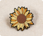 Sunflower flower Pin Badge