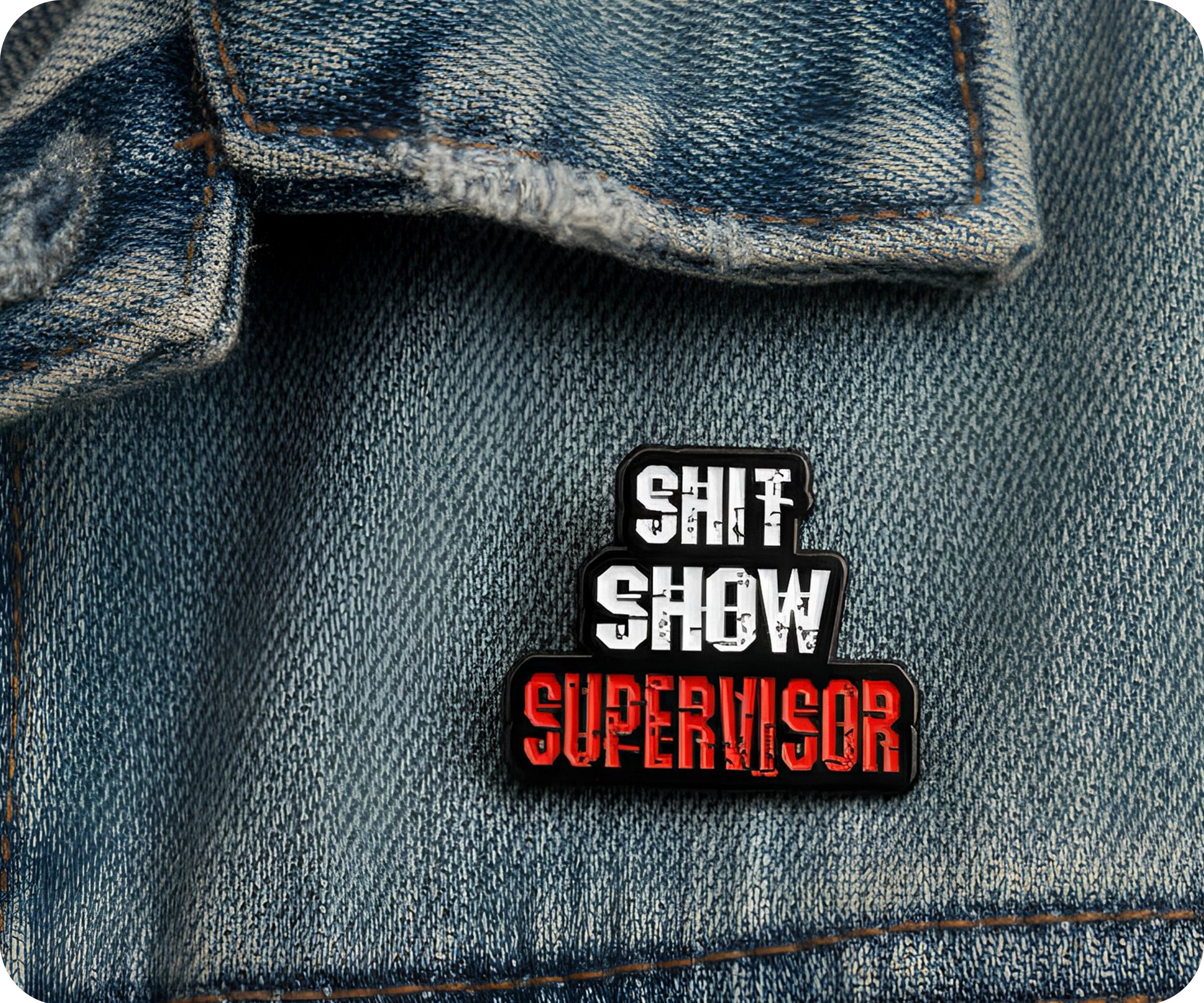 Insignia de Supervisor de Mierda Imagen secundaria del producto