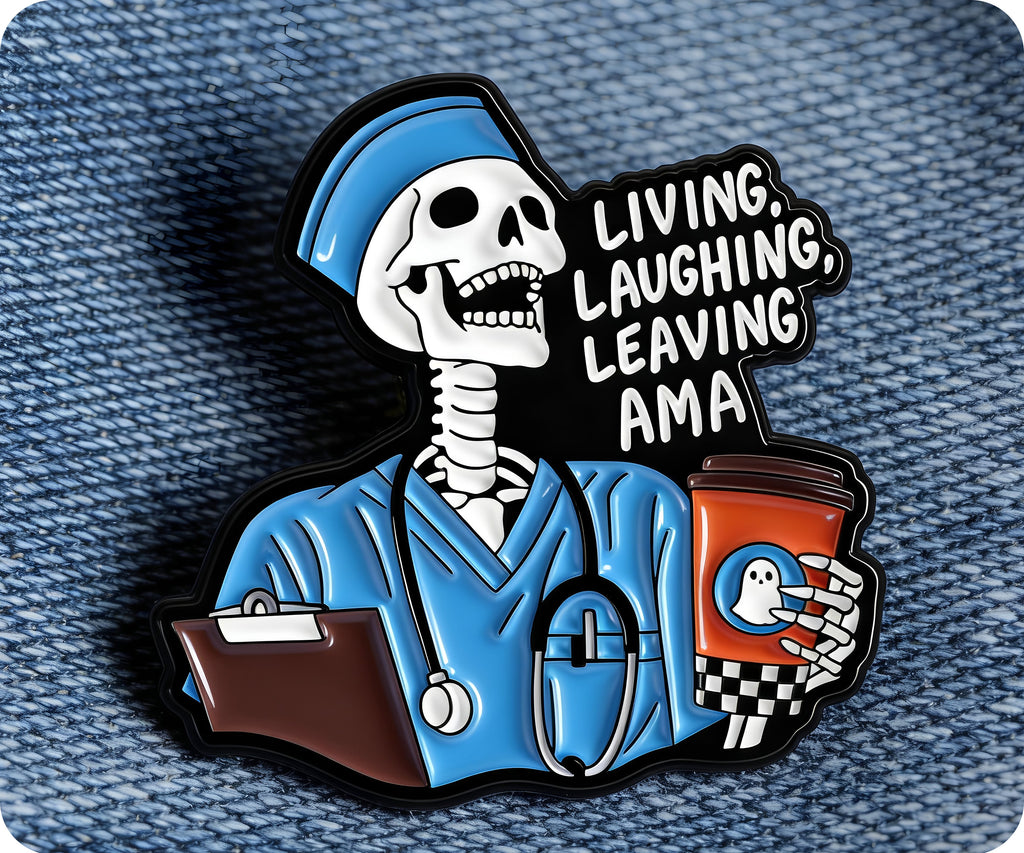Insignia de Pin Médico Doctor Cirujano de Cráneo AMA