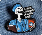 Insignia de Pin Médico Doctor Cirujano de Cráneo AMA