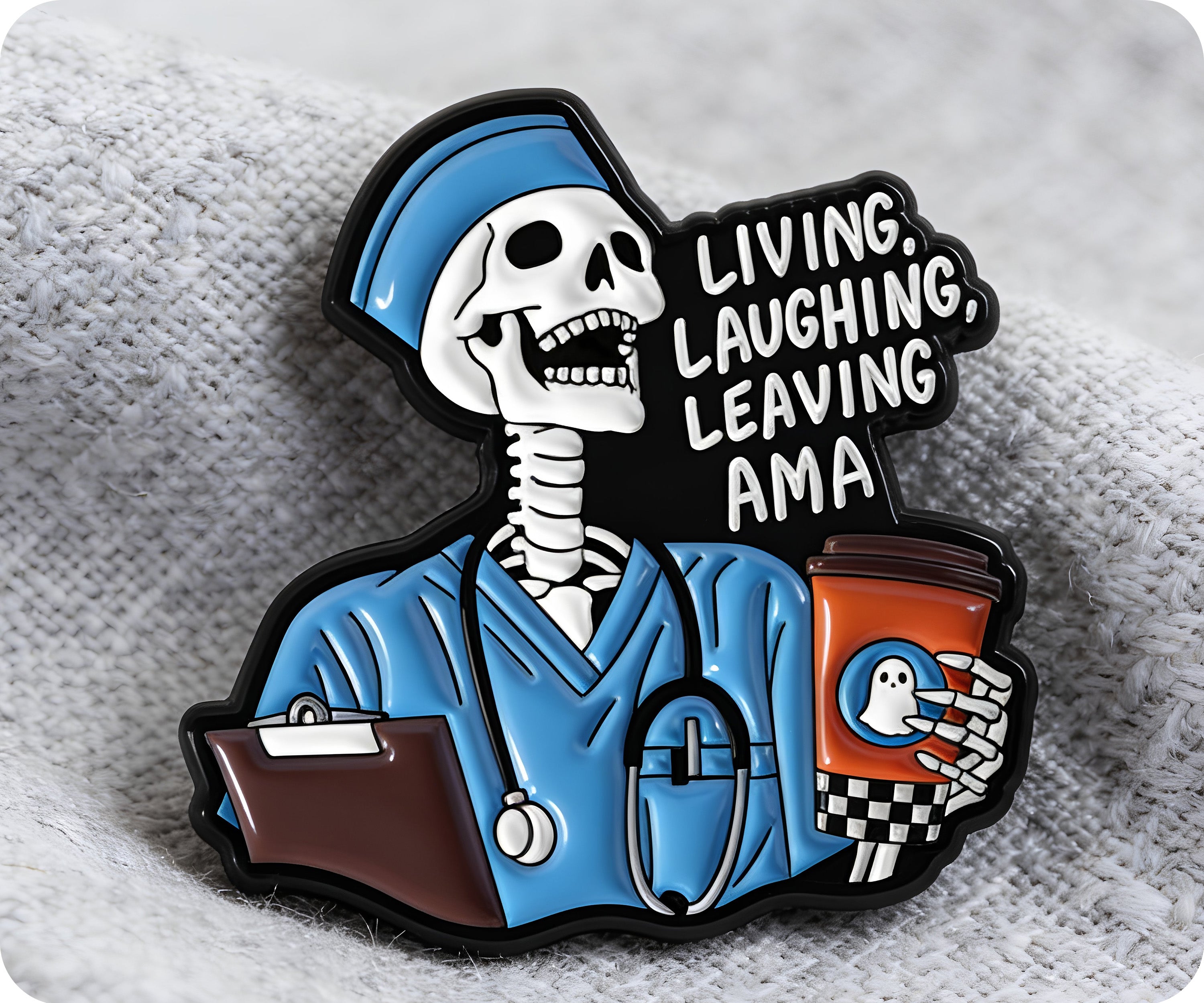 Insignia de Pin Médico Doctor Cirujano de Cráneo AMA