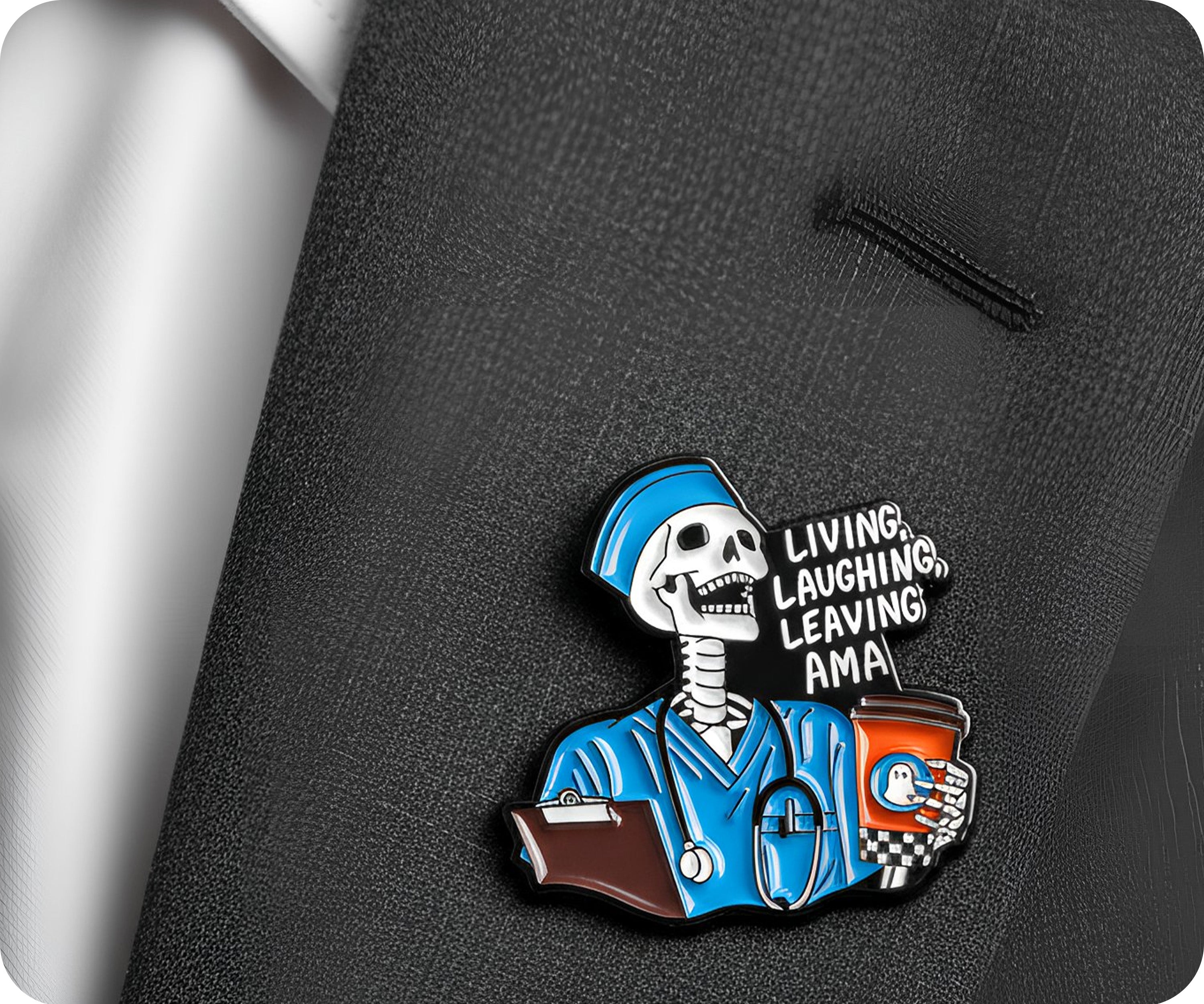 Insignia de Pin Médico Doctor Cirujano de Cráneo AMA