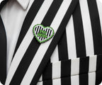 Stay Weird Black & Green Horror Pin Badge