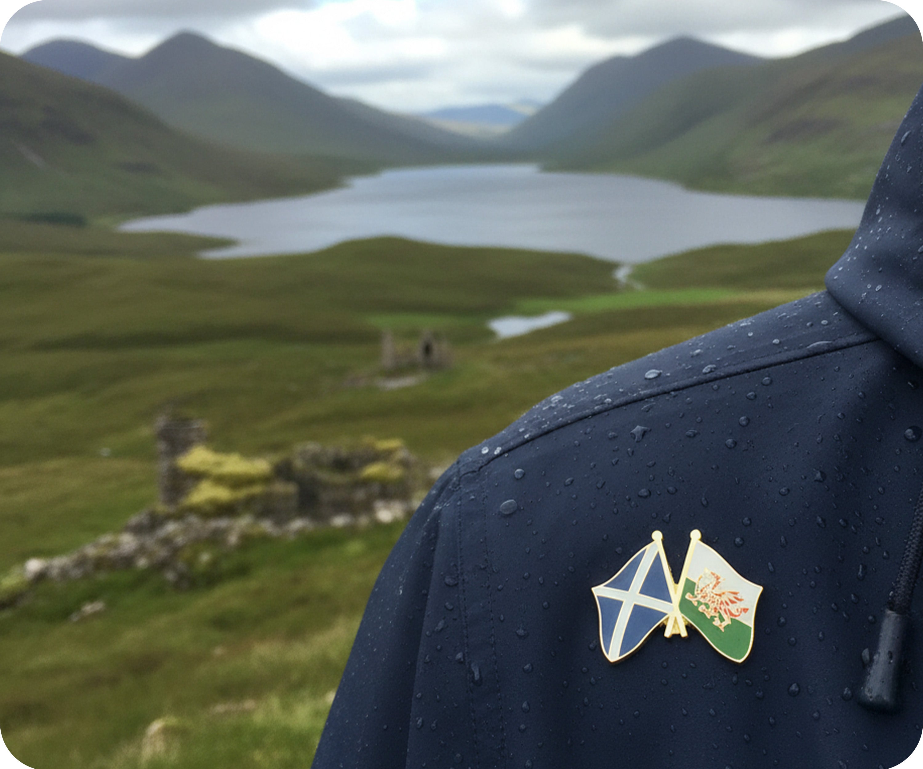 Scotland & Wales Friendship Pin Badge