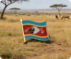 Swaziland Flag Pin Badge