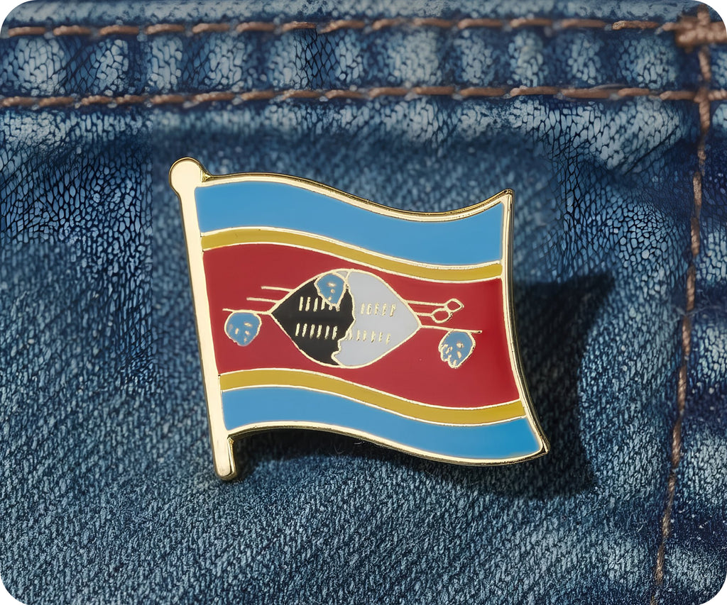 Swaziland Flag Pin Badge