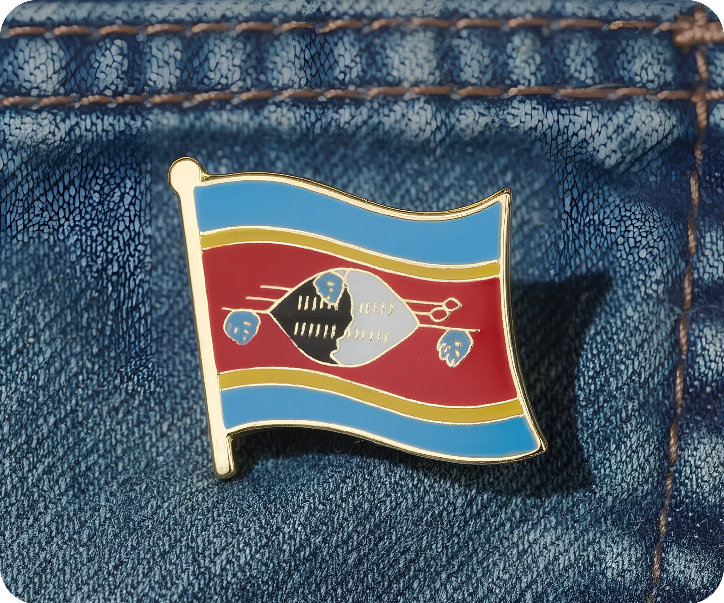 Swaziland Flag Pin Badge