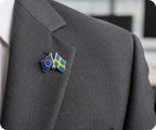 European Union & Sweden Friendship Pin Badge