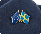 European Union & Sweden Friendship Pin Badge