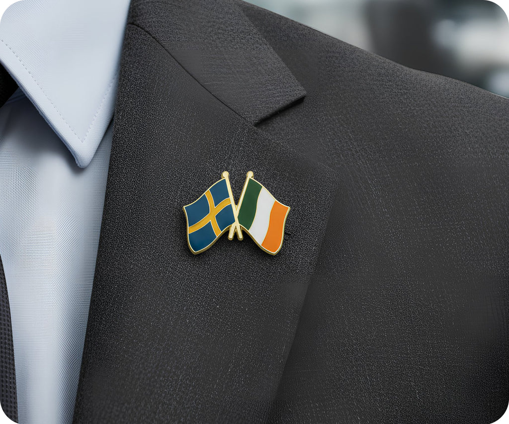 Sweden & Ireland Friendship Pin Badge