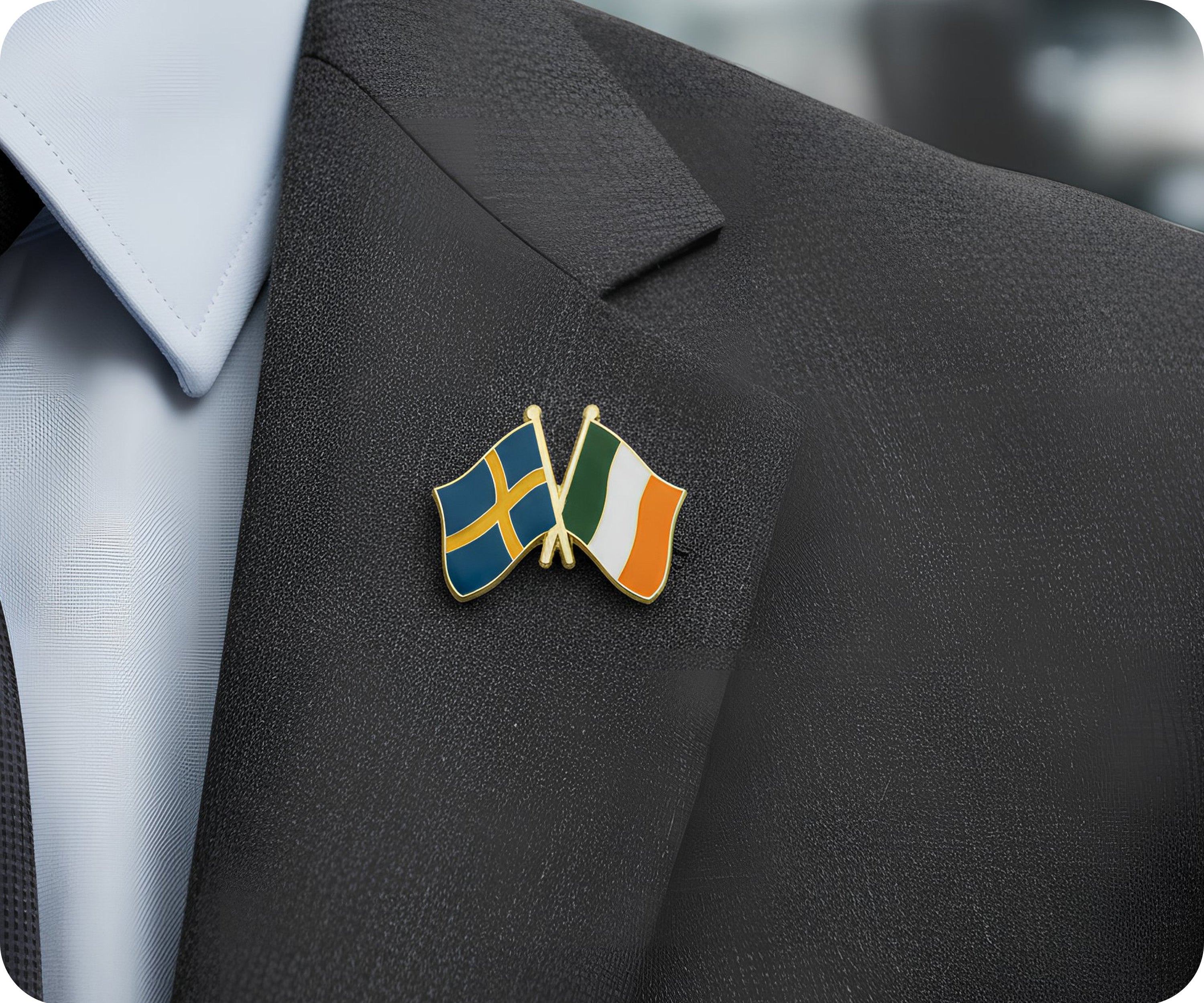 Sweden & Ireland Friendship Pin Badge