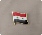 Syria 2 Star Flag Pin Badge