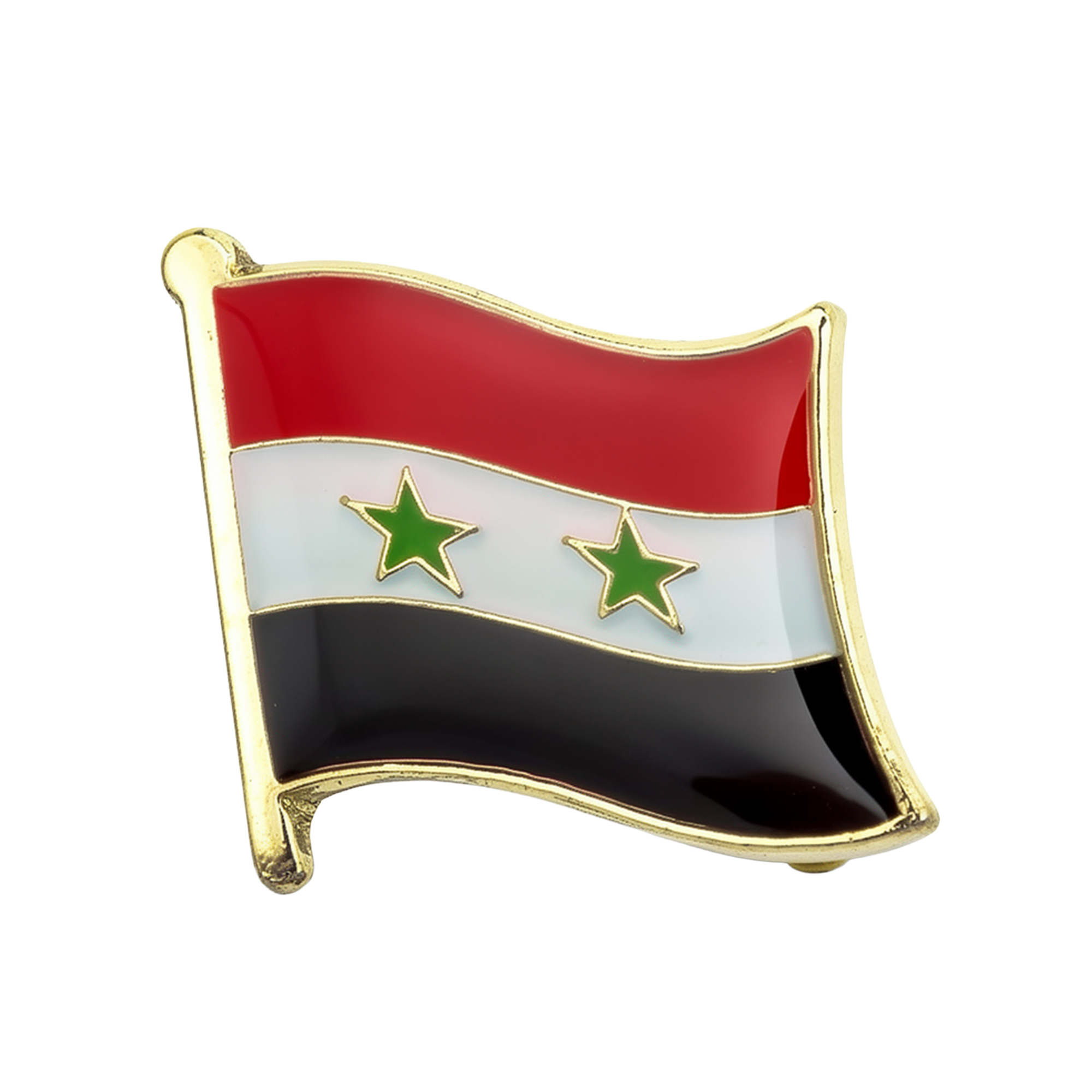 Syria 2 Star Flag Pin Badge Main image