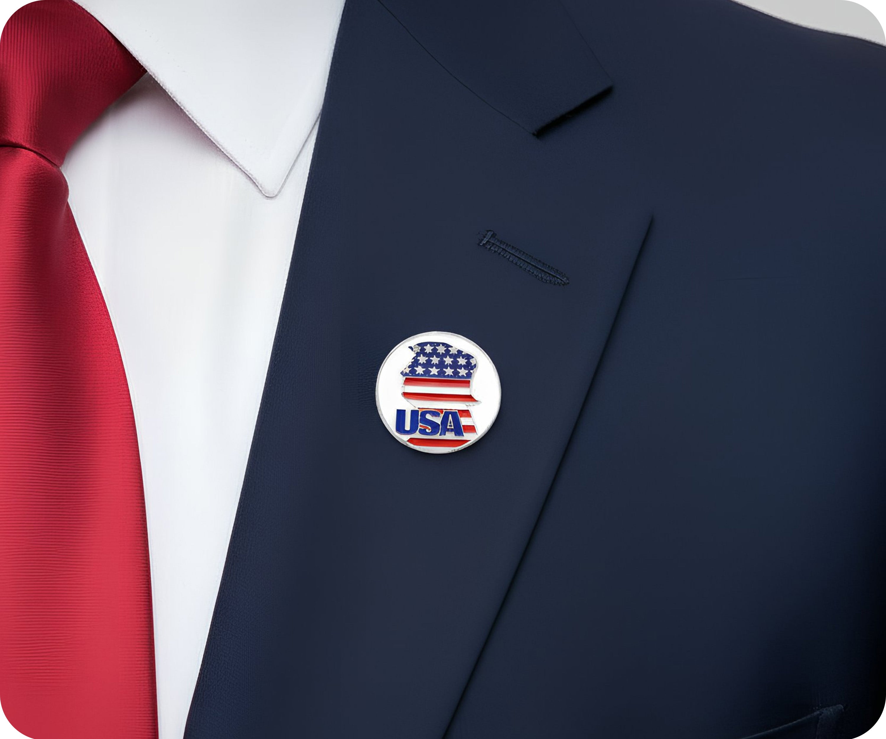 Donald Trump USA Pin Badge