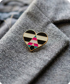 Trans Ally Pride Heart Enamel Pin Badge