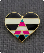 Trans Ally Pride Heart Enamel Pin Badge