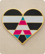 Trans Ally Pride Heart Enamel Pin Badge
