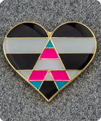 Trans Ally Pride Heart Enamel Pin Badge