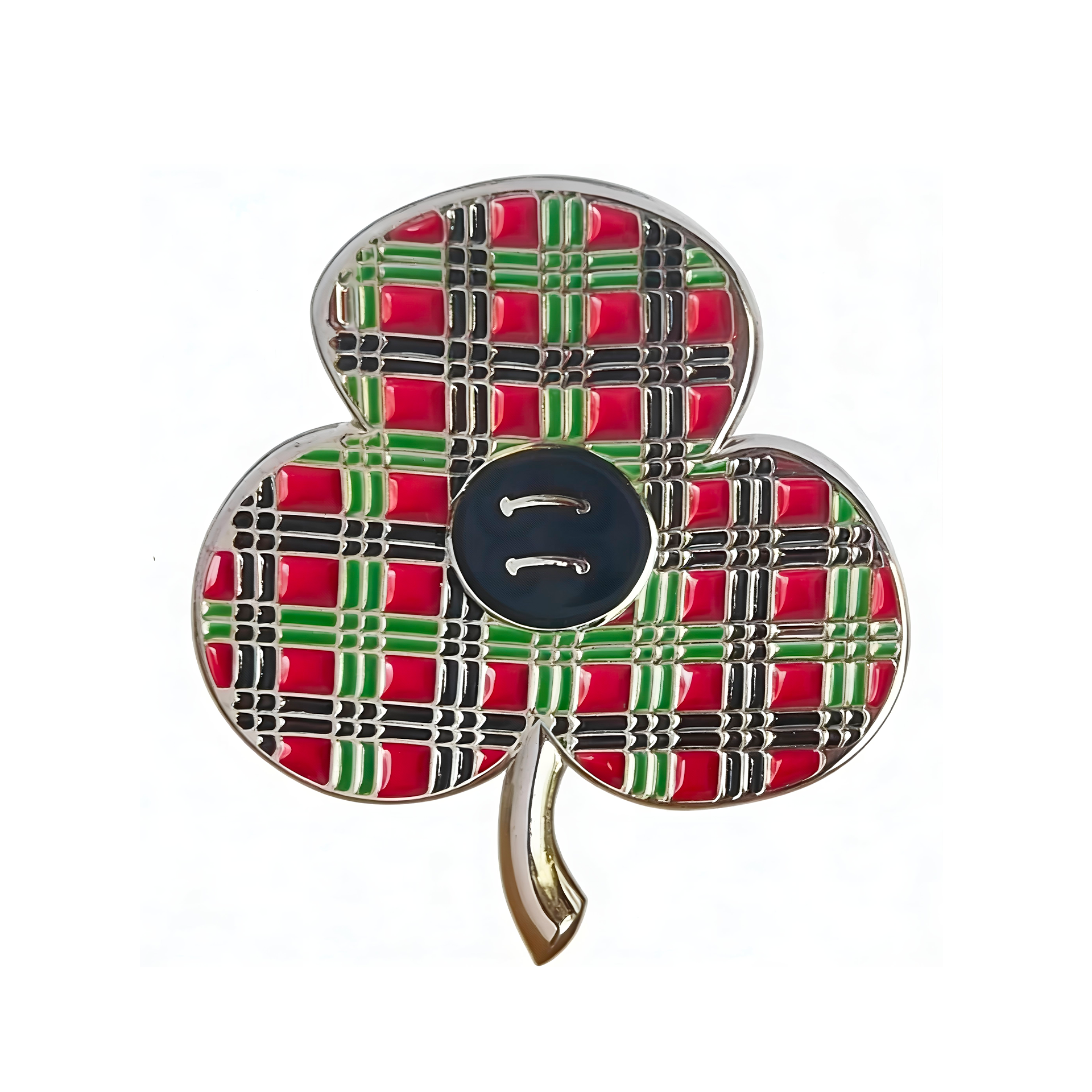 Pin de amapola de tartán Imagen principal del producto