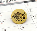 Taurus Zodiac Sign Pin Badge