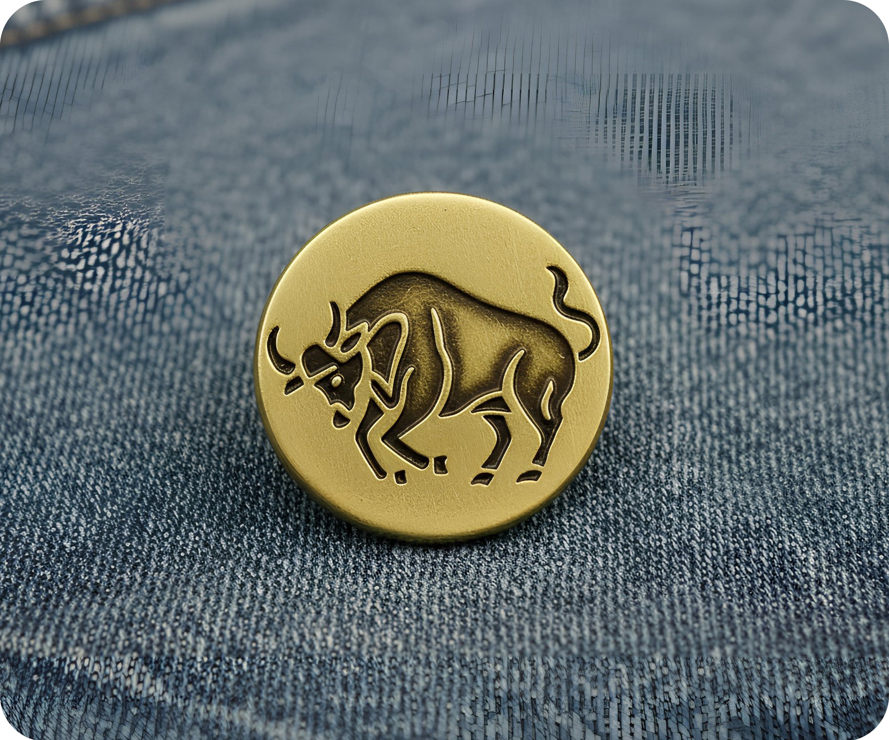 Taurus Zodiac Sign Pin Badge