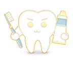 Pin de esmalte de dentista con diente de Bush y Pasta