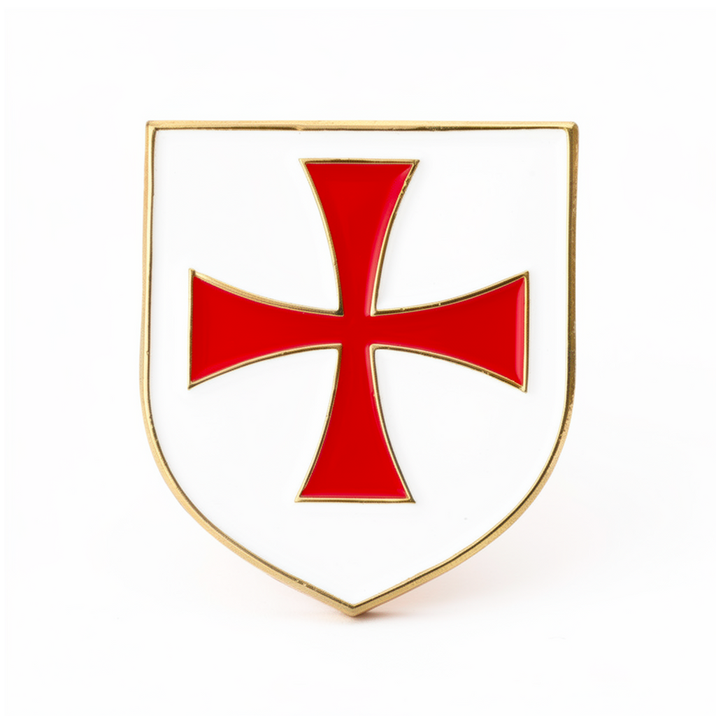 Knights Templar Free Masons Masonic Shield Pin Badge