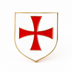 Knights Templar Free Masons Masonic Shield Pin Badge