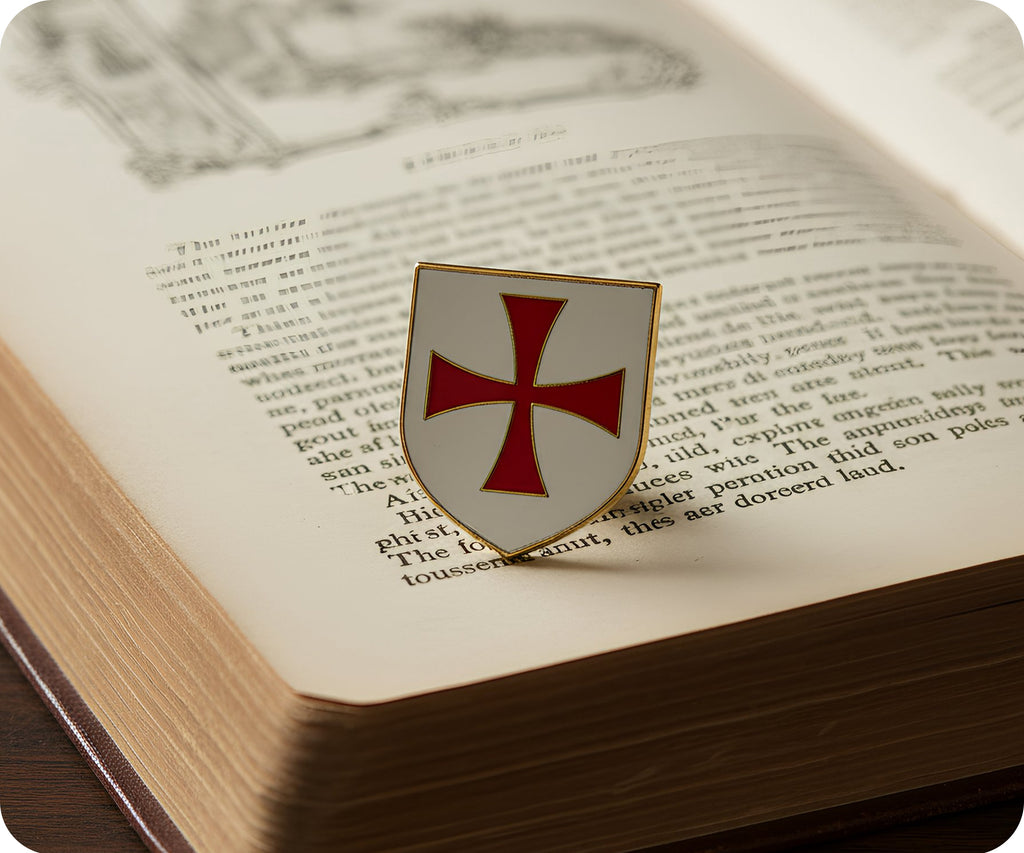 Knights Templar Free Masons Masonic Shield Pin Badge