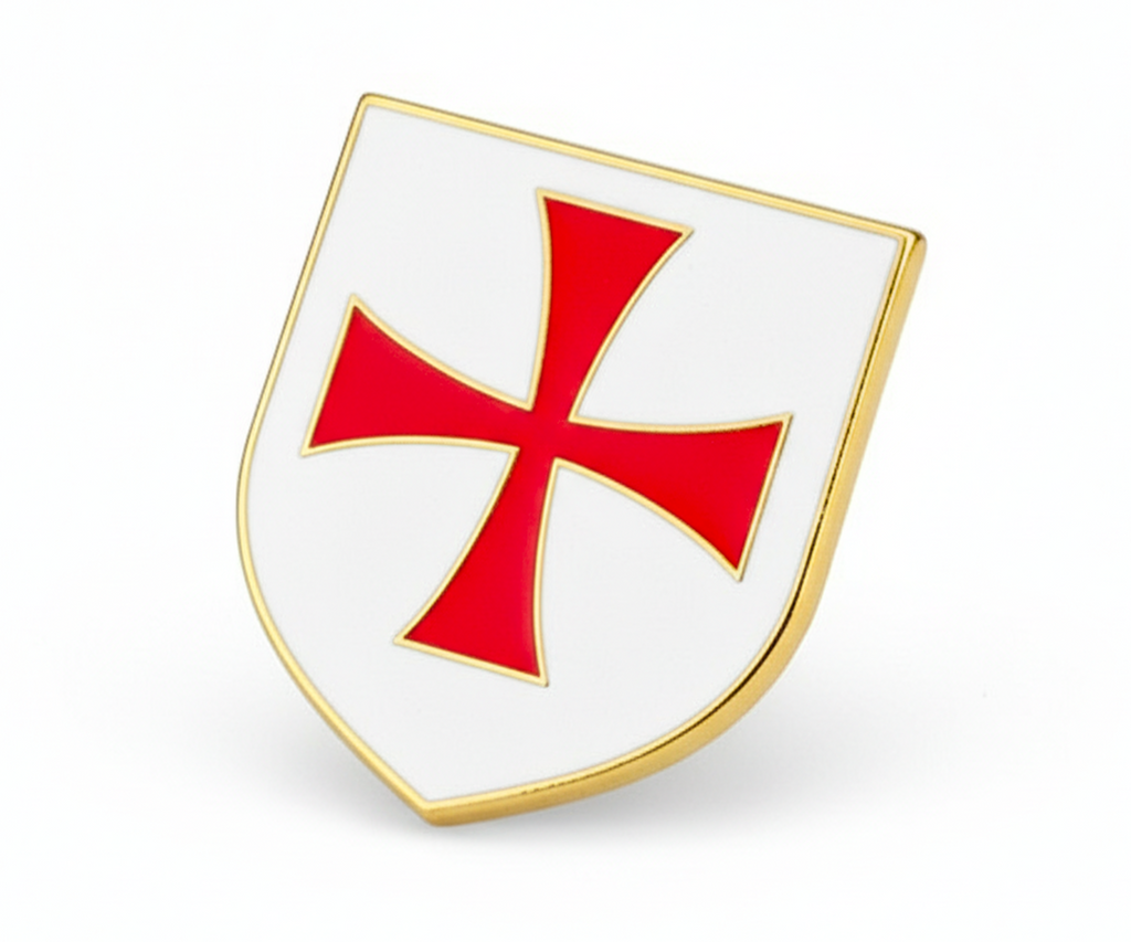 Knights Templar Free Masons Masonic Shield Pin Badge