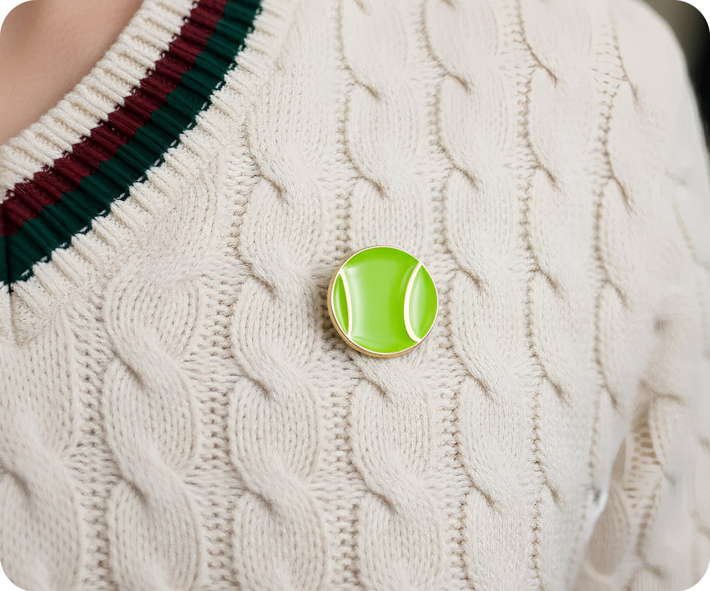Tennis Ball Sport Pin Badge