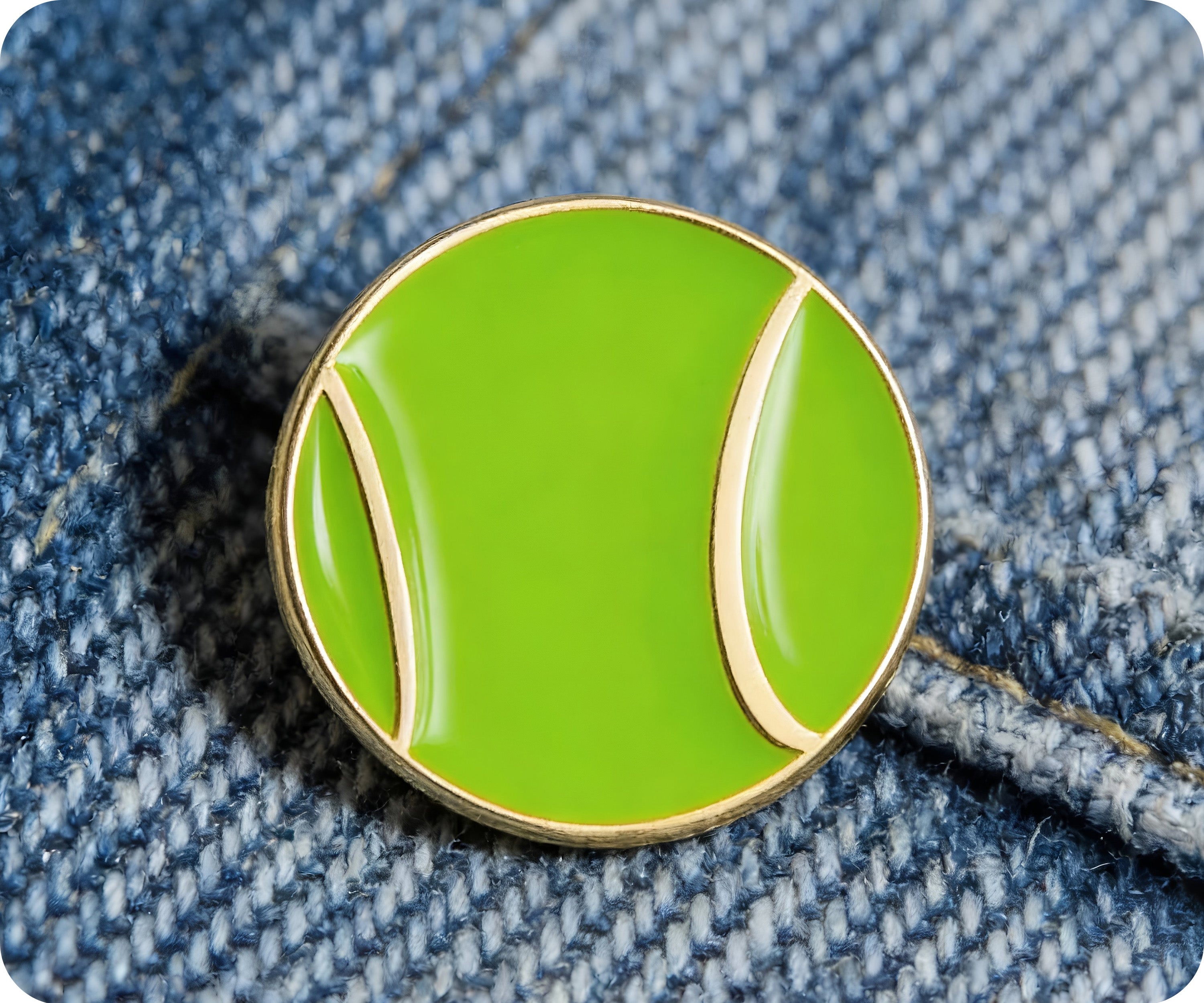 Tennis Ball Sport Pin Badge