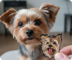 Yorkshire Terrier Scruffy Dog Pin Badge