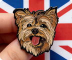 Yorkshire Terrier Scruffy Dog Pin Badge