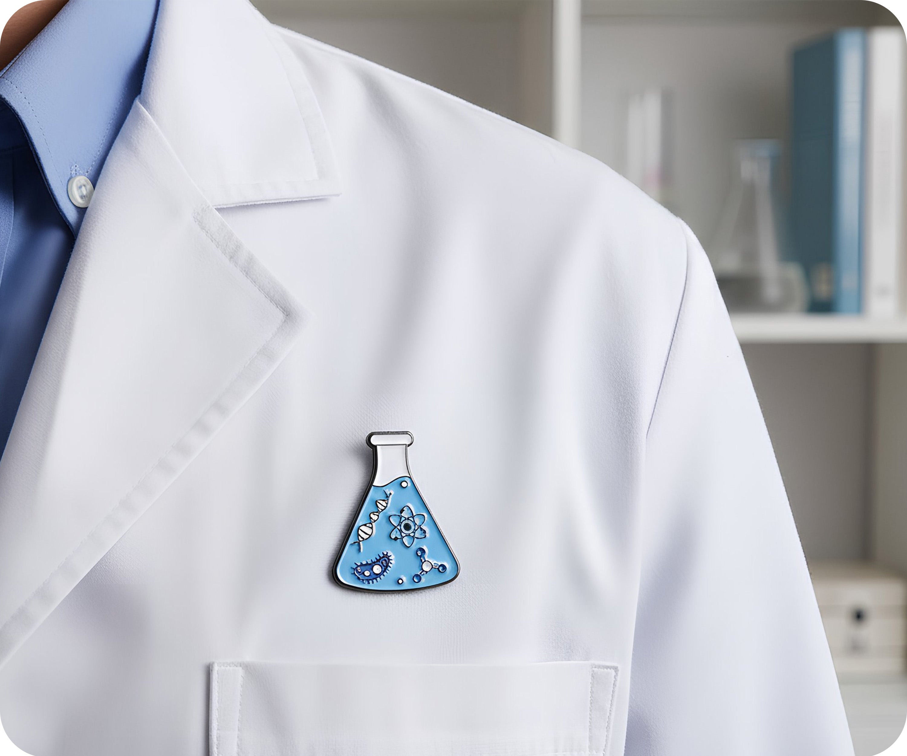 Insignia científica: Microbios en tubo de ensayo Imagen secundaria del producto