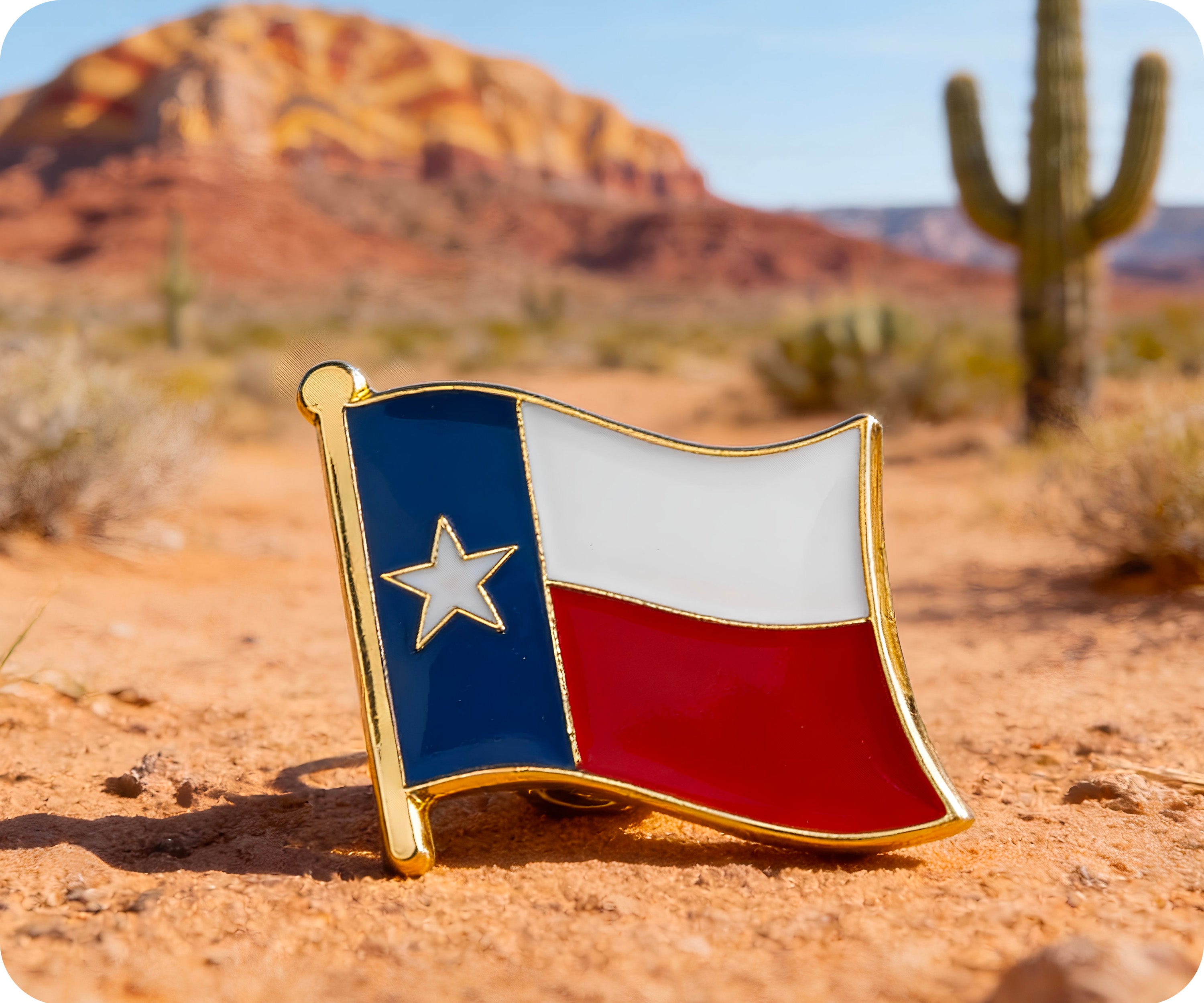 Pin con la bandera del estado de Texas, EE. UU. Imagen secundaria del producto