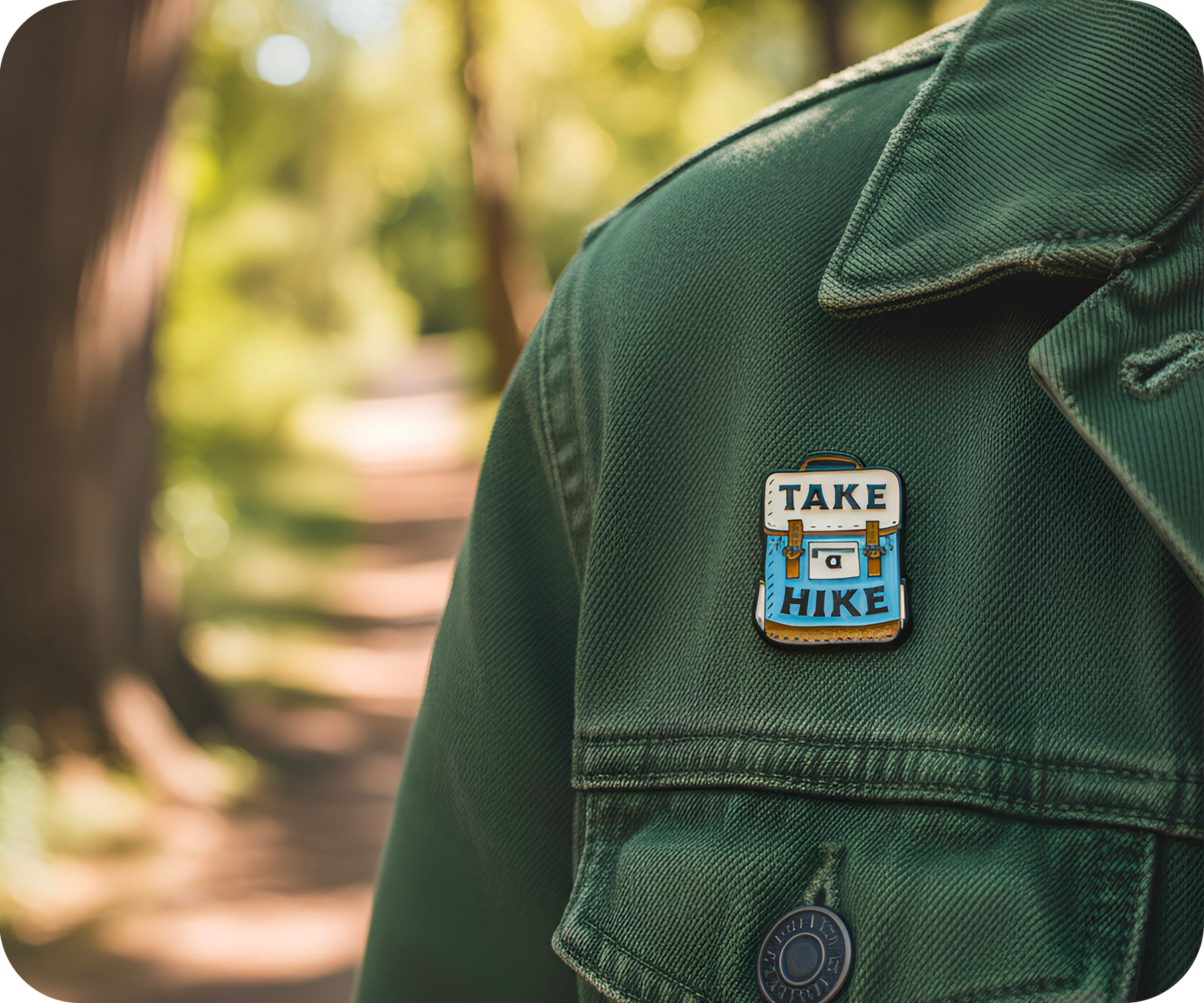 Take A Hike Travel Pin Badge