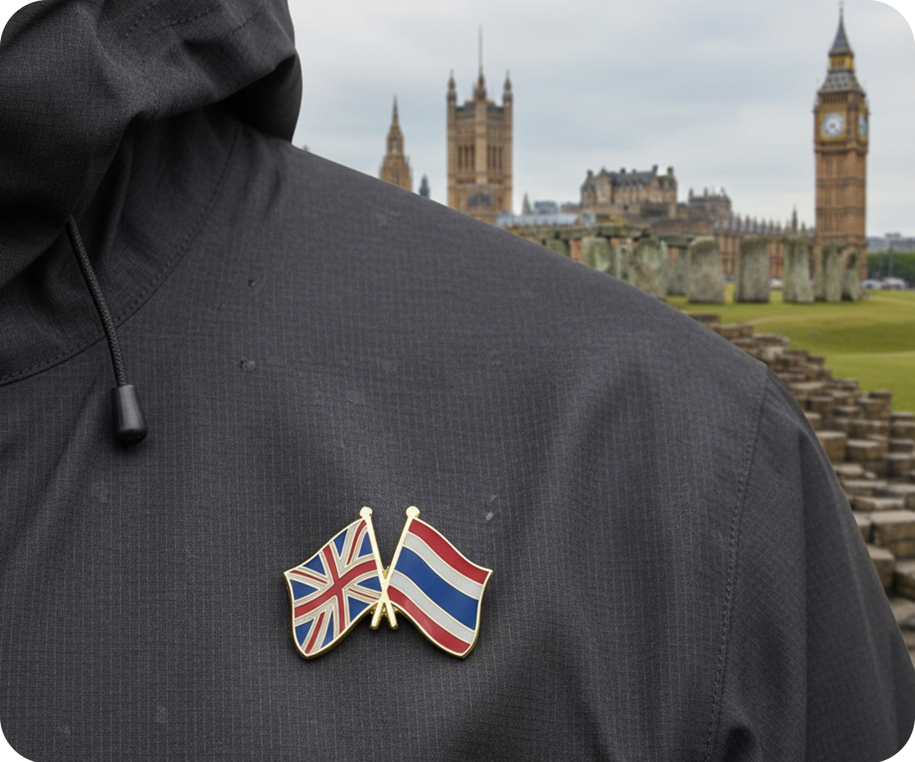 United Kingdom & Thailand Friendship Pin Badge