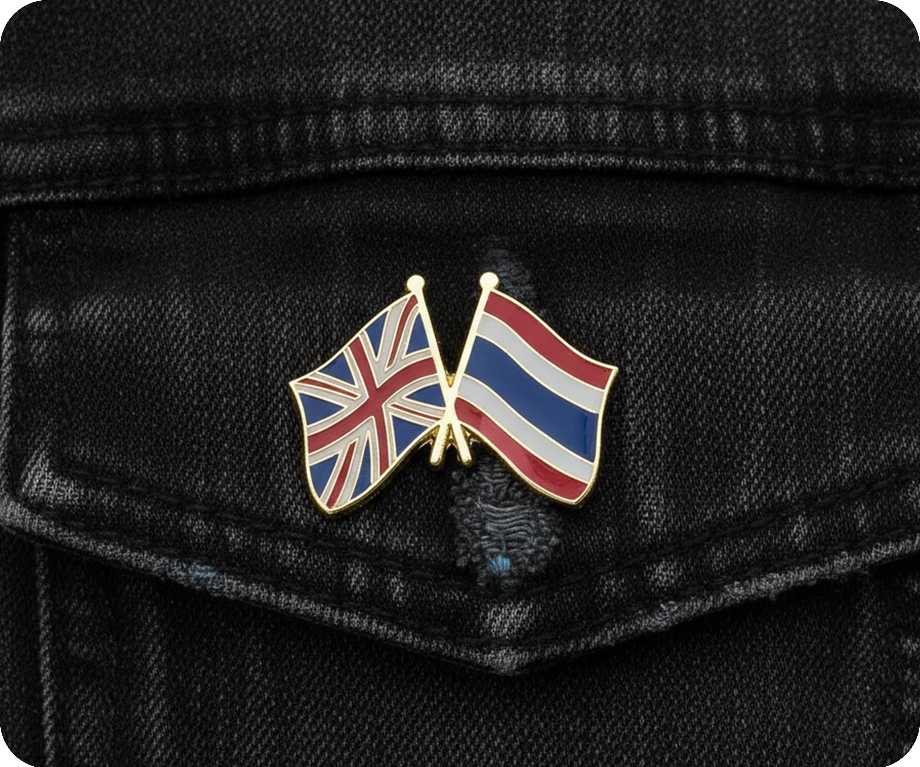 Pin de amistad entre el Reino Unido y Tailandia Imagen secundaria del producto