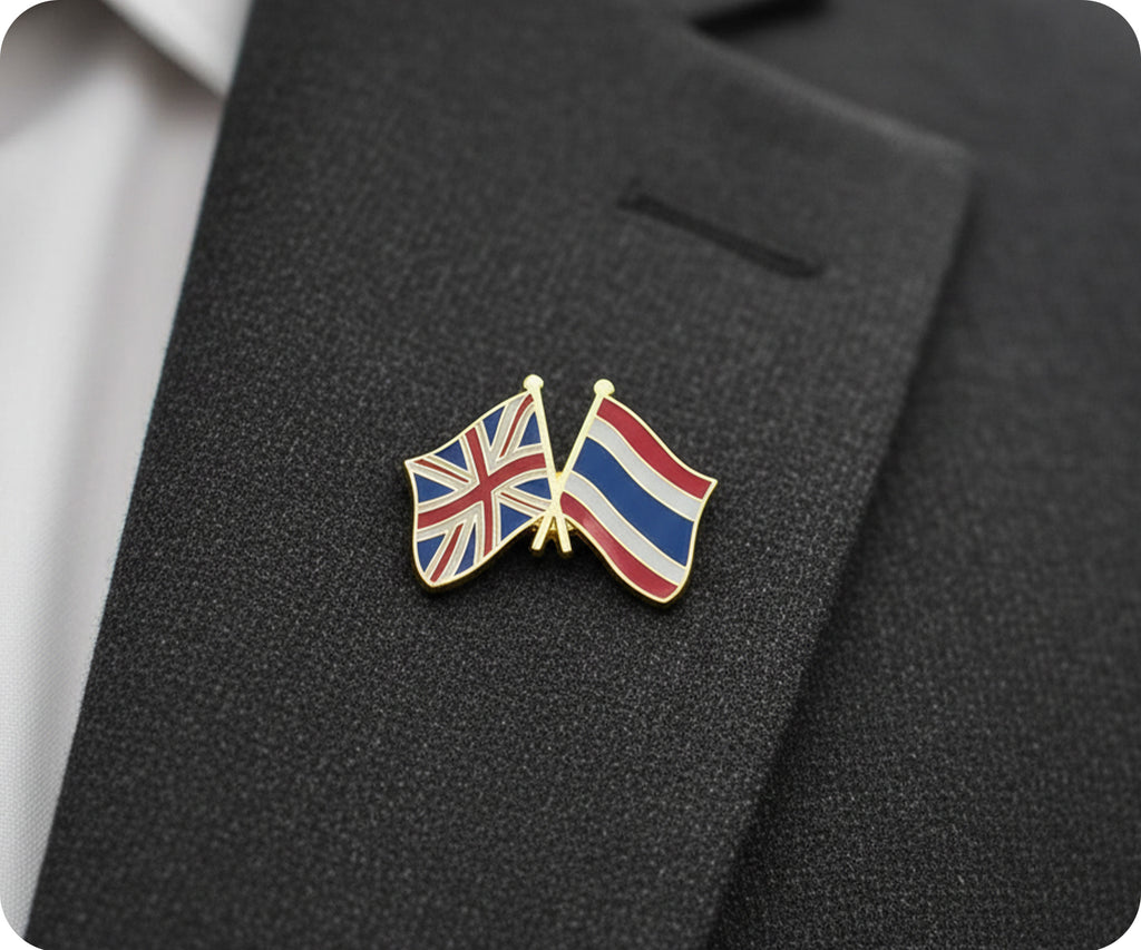 United Kingdom & Thailand Friendship Pin Badge