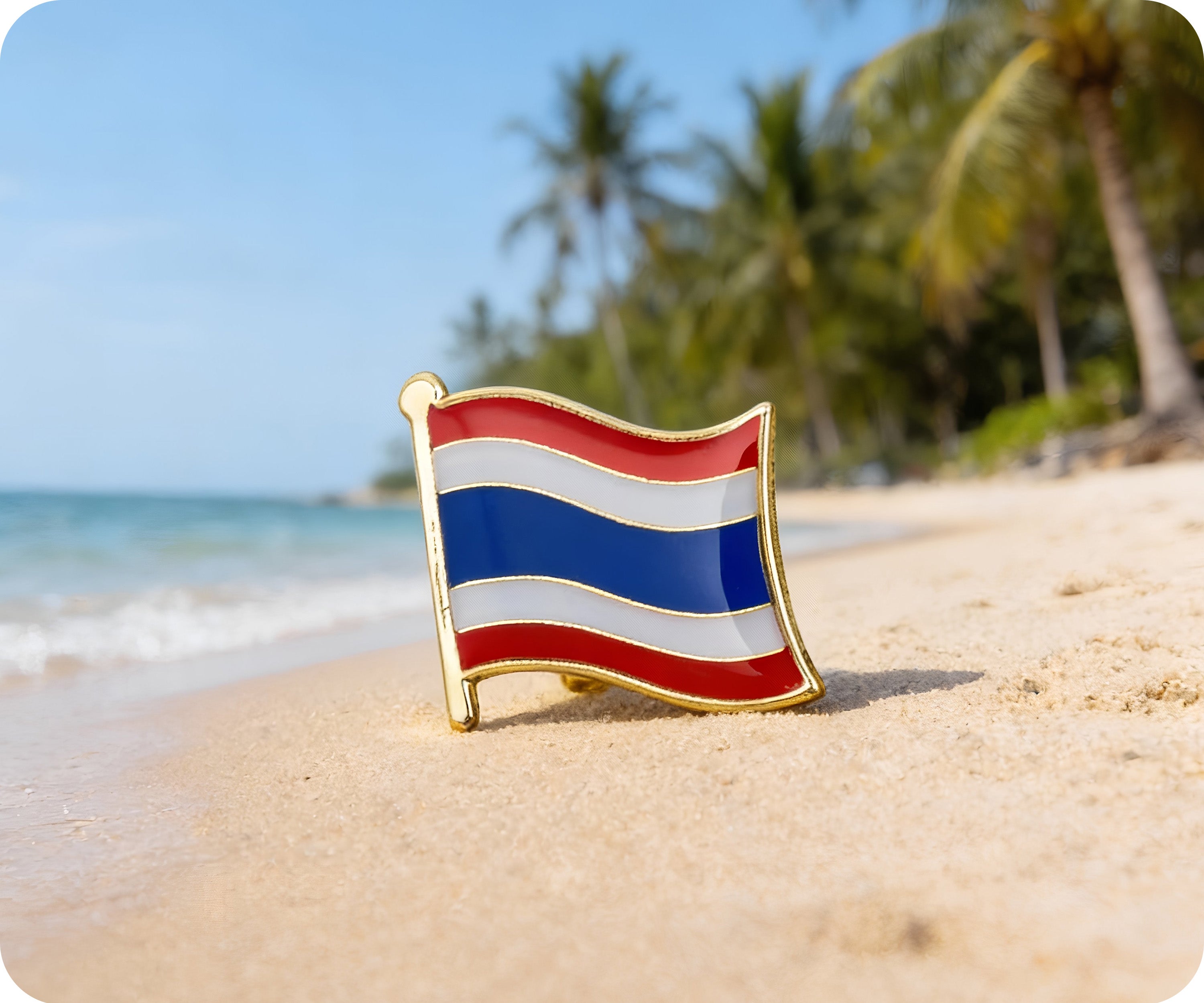 Pin con la bandera de Tailandia  Imagen secundaria del producto