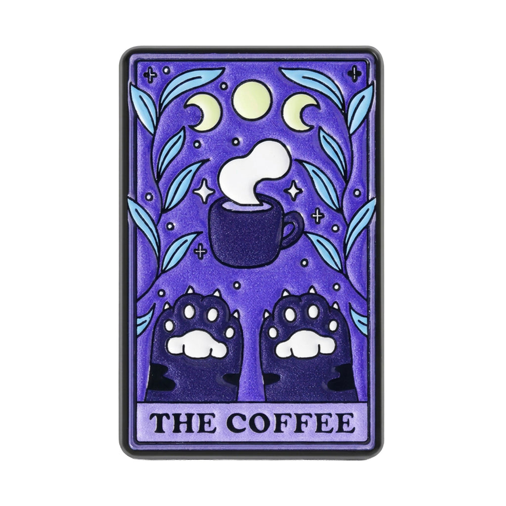 The Coffee Tarot Card Enamel Lapel Pin Badge