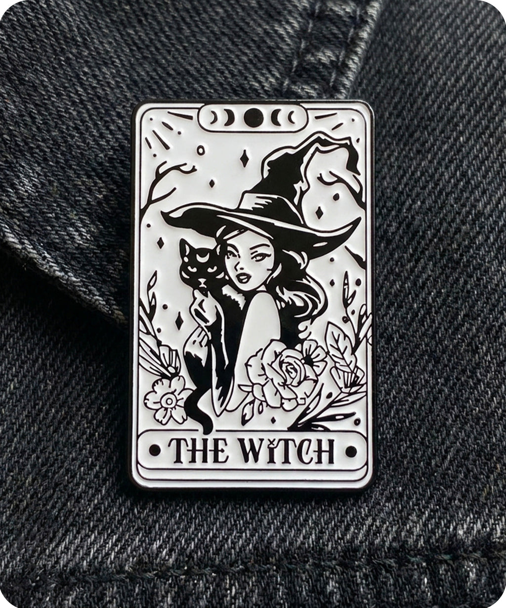 The Witch Tarot Card Enamel Lapel Pin Badge