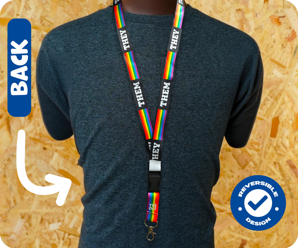 They Them Pronoun Pride Lanyard