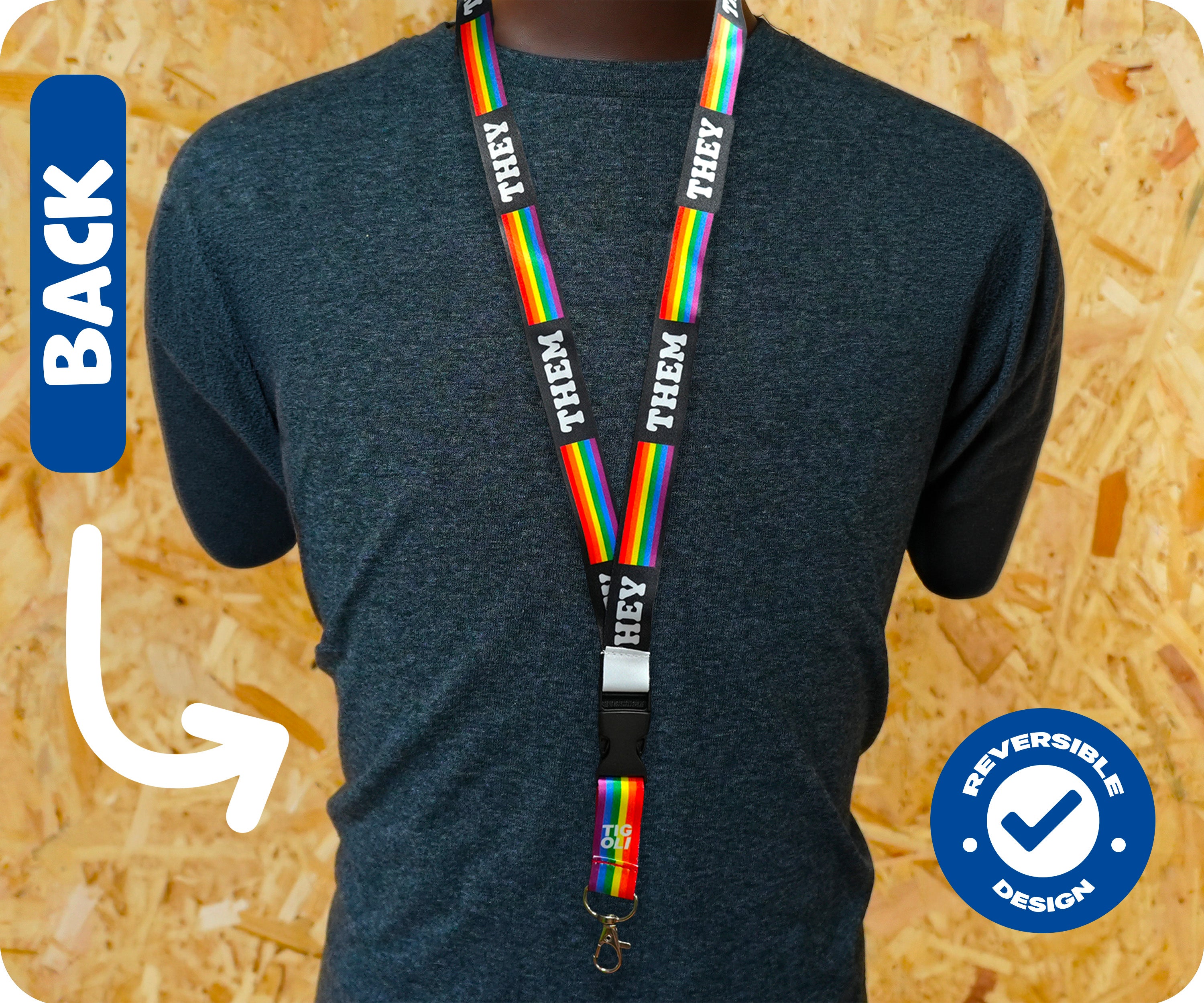 They Them Pronoun Pride Lanyard