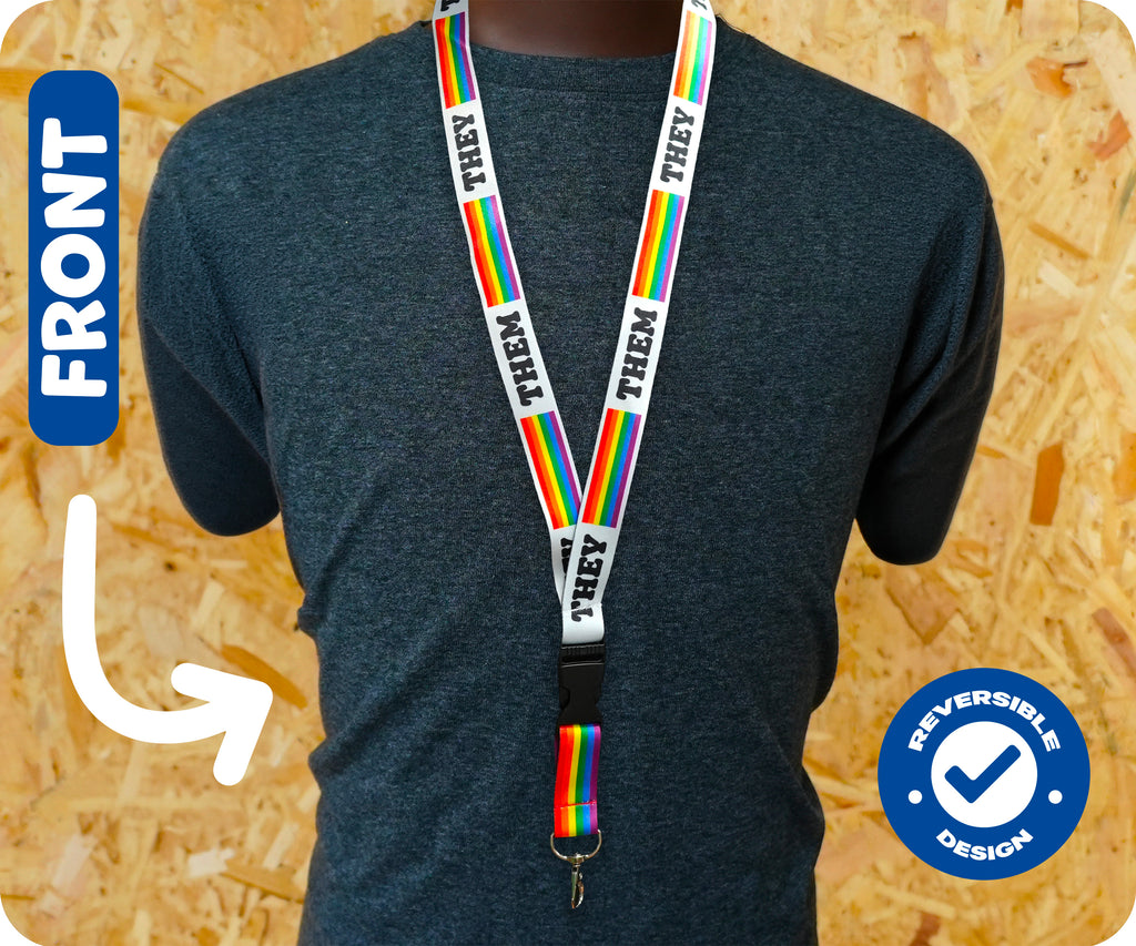 They Them Pronoun Pride Lanyard