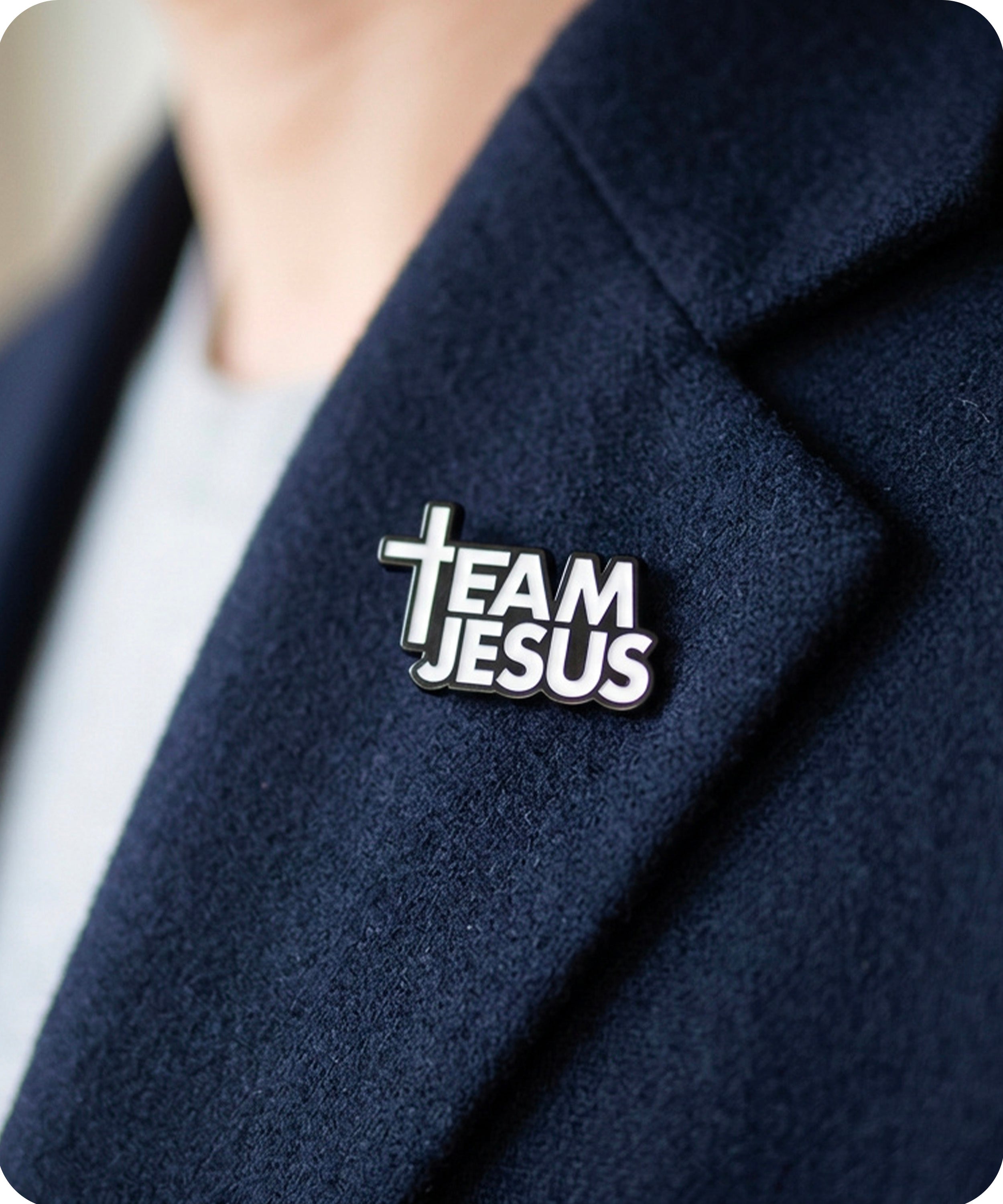 Team Jesus Enamel Pin Badge Imagen secundaria del producto