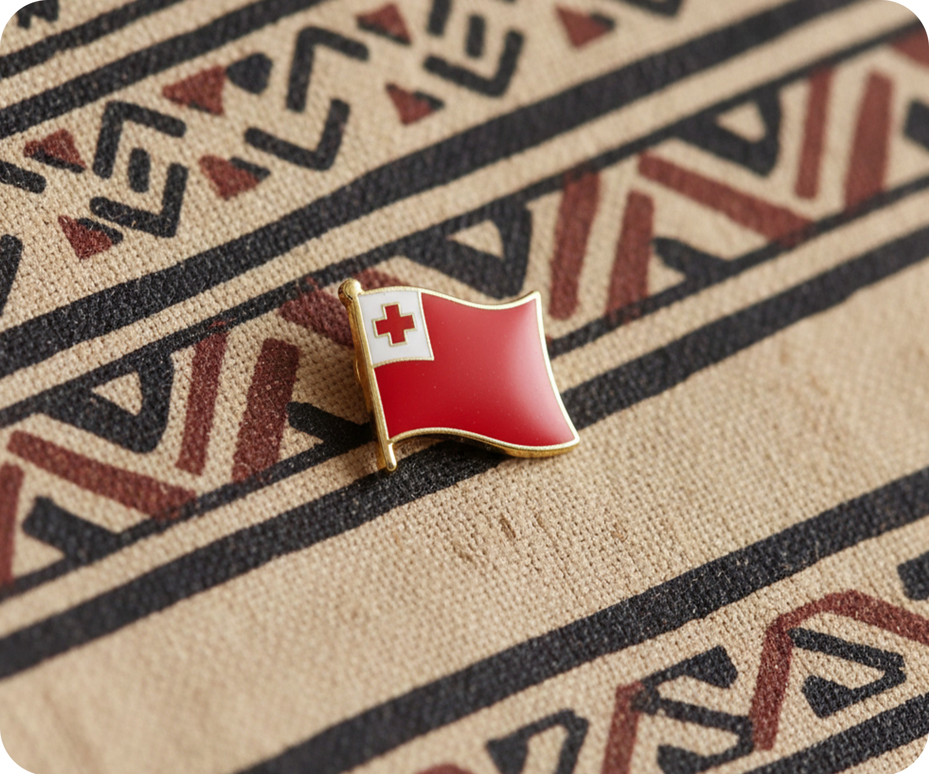 Pin con la bandera de Tonga  Imagen secundaria del producto